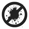 Black no mess icon