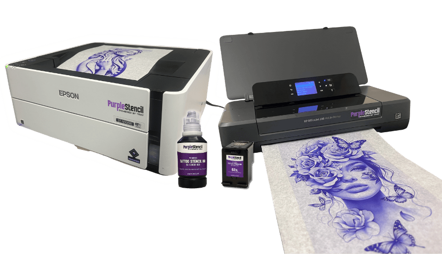 Purple Stencil Tattoo stencil printers  copy