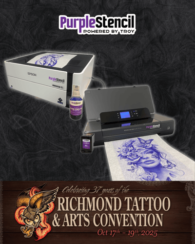 Purple Stencil & Richmond Tattoo & Arts Convention